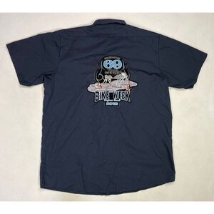 Bike Week 2010 Daytona Bad To The Bone 69 Workwear Shirt Men Large Patch